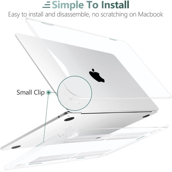 Brand New MacBook Air 15" Clear Hard Case w/ Screen Protector & Webcam Cover - Picture 4 of 16